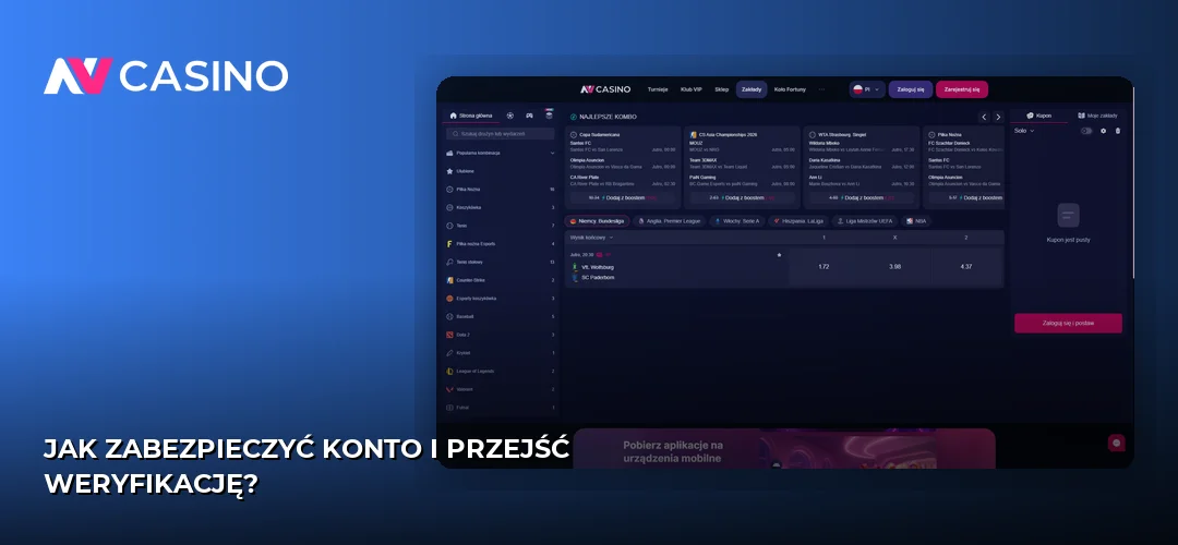 Zrzut ekranu strony NV Casino