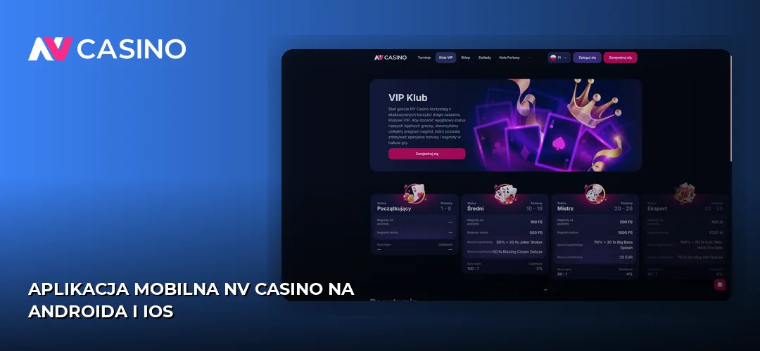 Zrzut ekranu strony NV Casino