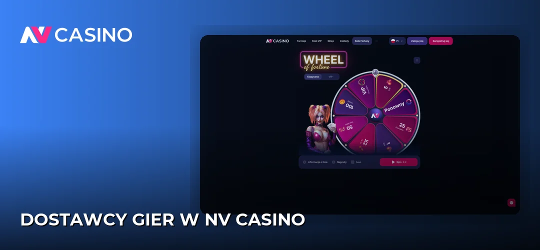Zrzut ekranu strony NV Casino