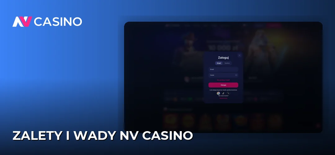 Zrzut ekranu strony NV Casino