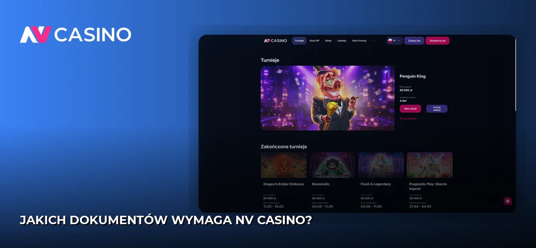 Zrzut ekranu strony NV Casino
