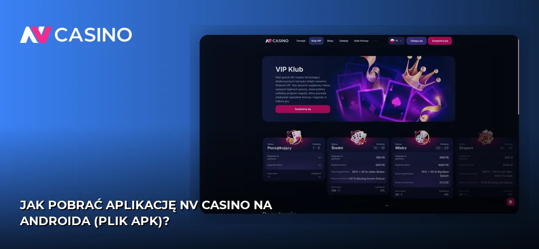 Zrzut ekranu strony NV Casino